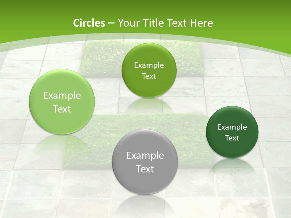 Paving Stones And Lawn Squares, In Interesting Geometric Pattern. PowerPoint Template