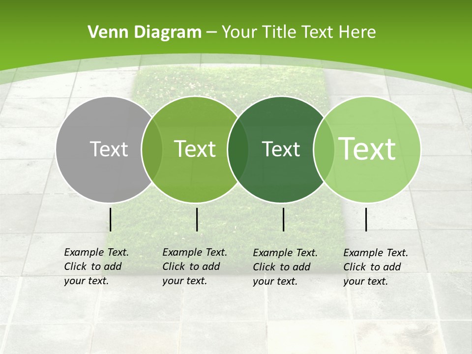 Paving Stones And Lawn Squares, In Interesting Geometric Pattern. PowerPoint Template