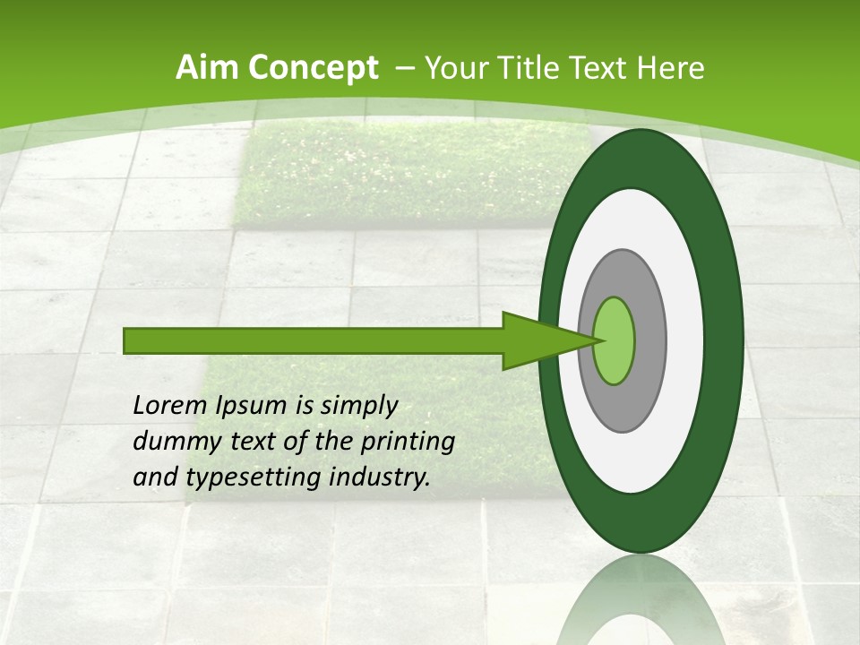 Paving Stones And Lawn Squares, In Interesting Geometric Pattern. PowerPoint Template