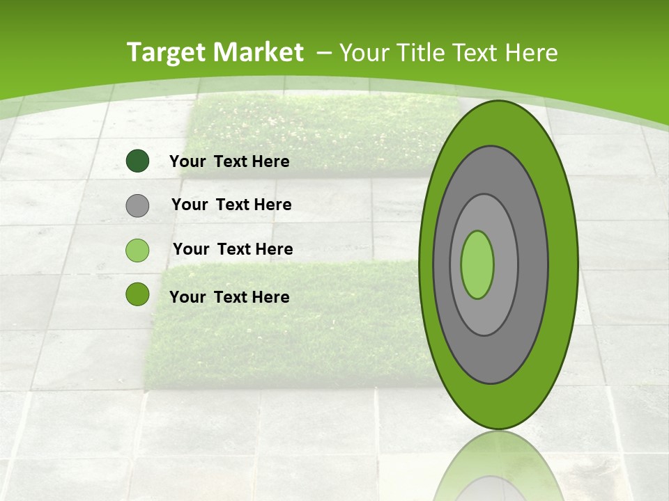 Paving Stones And Lawn Squares, In Interesting Geometric Pattern. PowerPoint Template