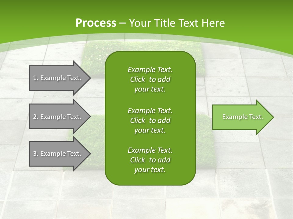 Paving Stones And Lawn Squares, In Interesting Geometric Pattern. PowerPoint Template