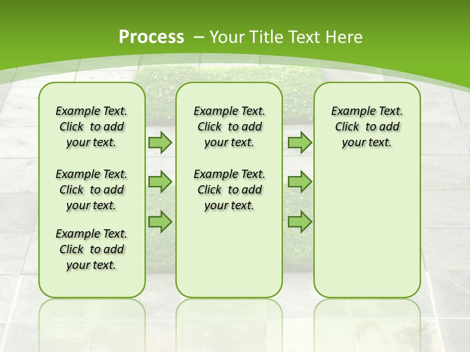 Paving Stones And Lawn Squares, In Interesting Geometric Pattern. PowerPoint Template