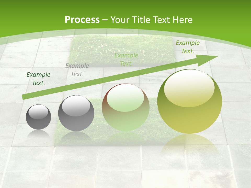 Paving Stones And Lawn Squares, In Interesting Geometric Pattern. PowerPoint Template