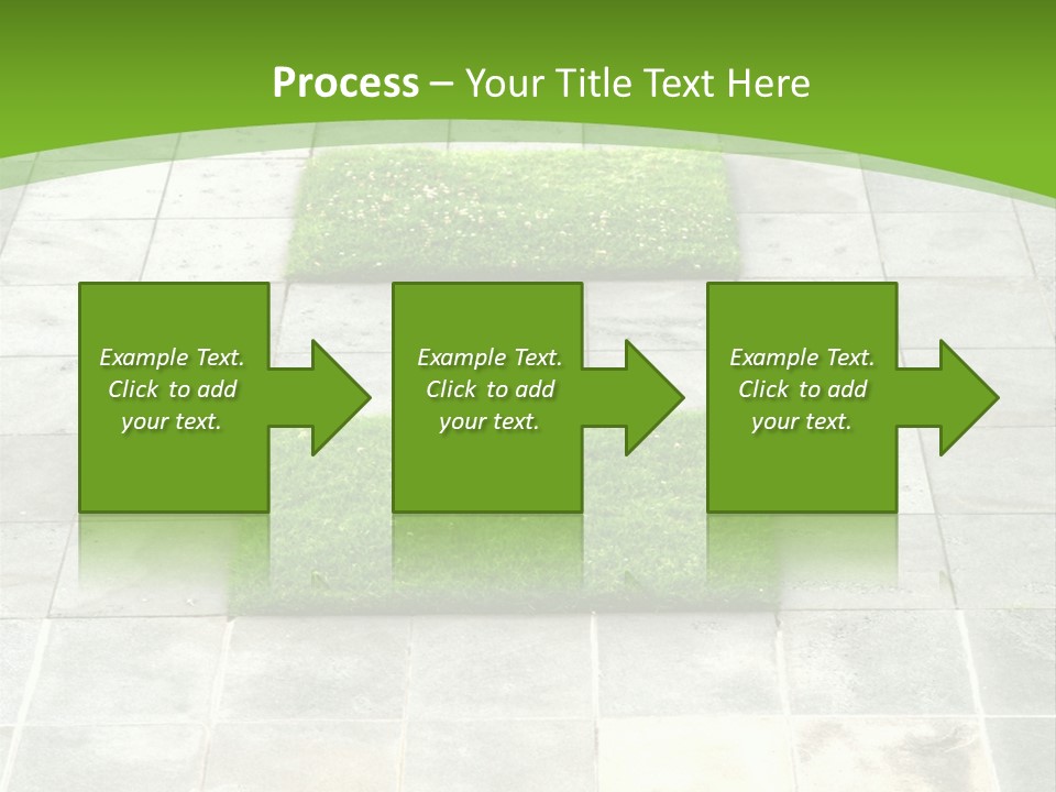 Paving Stones And Lawn Squares, In Interesting Geometric Pattern. PowerPoint Template
