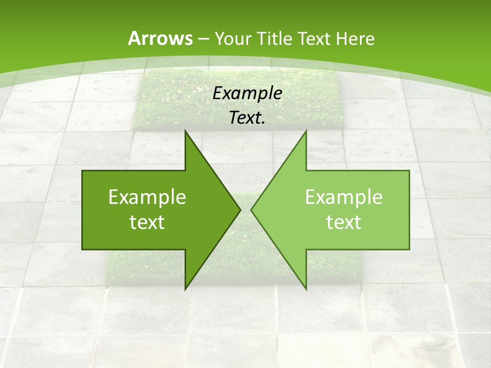 Paving Stones And Lawn Squares, In Interesting Geometric Pattern. PowerPoint Template