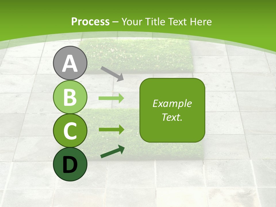 Paving Stones And Lawn Squares, In Interesting Geometric Pattern. PowerPoint Template