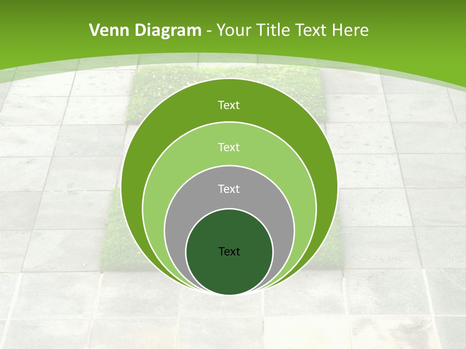 Paving Stones And Lawn Squares, In Interesting Geometric Pattern. PowerPoint Template