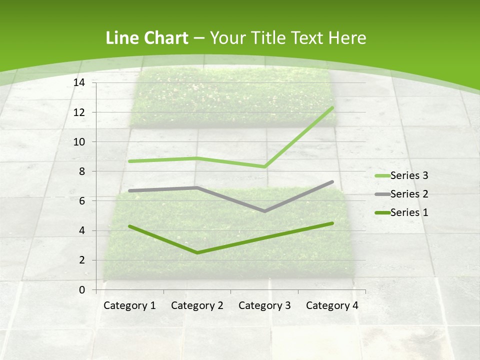 Paving Stones And Lawn Squares, In Interesting Geometric Pattern. PowerPoint Template