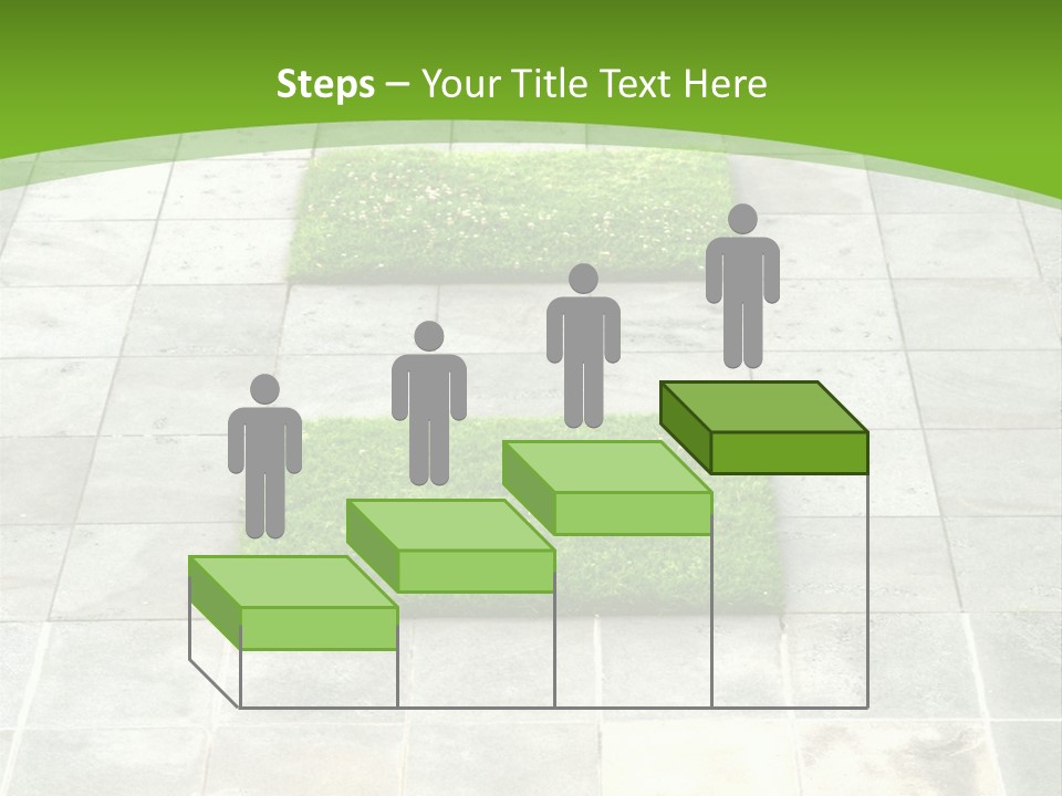 Paving Stones And Lawn Squares, In Interesting Geometric Pattern. PowerPoint Template