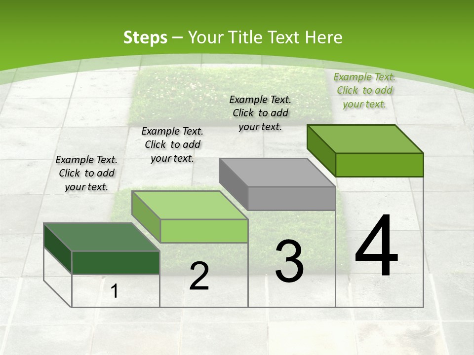 Paving Stones And Lawn Squares, In Interesting Geometric Pattern. PowerPoint Template