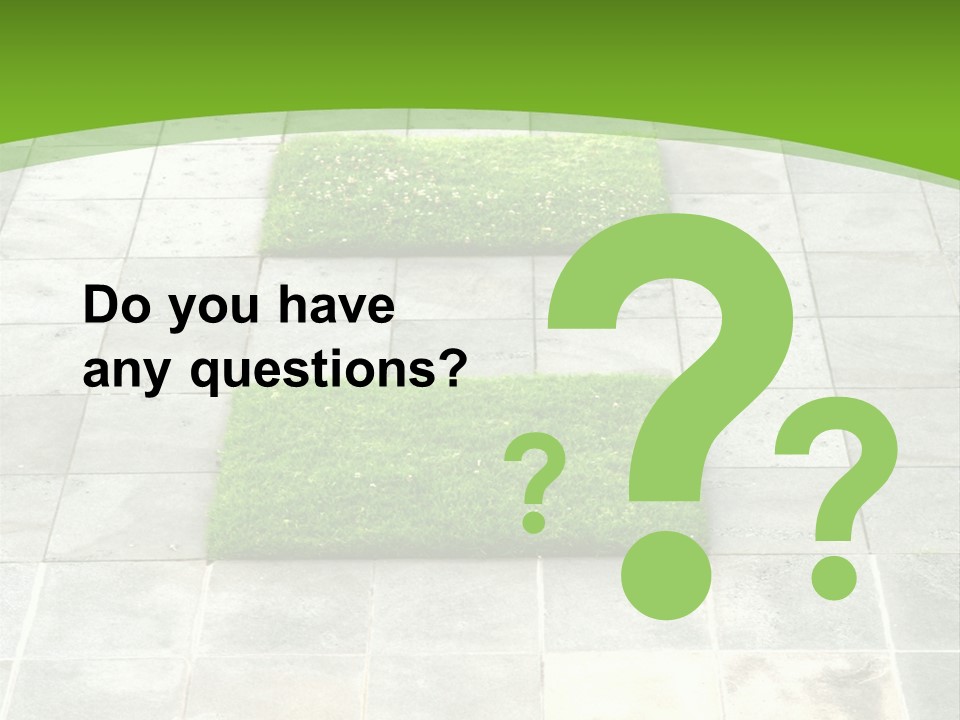 Paving Stones And Lawn Squares, In Interesting Geometric Pattern. PowerPoint Template