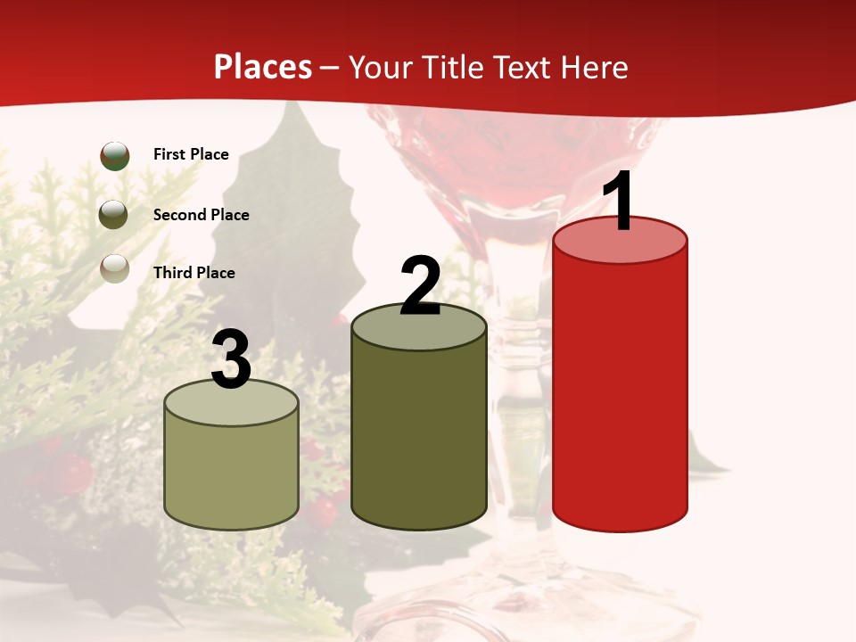 A Glass Of Wine With A Key On The Table PowerPoint Template