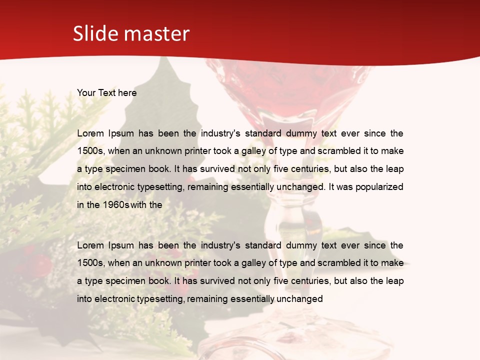 A Glass Of Wine With A Key On The Table PowerPoint Template