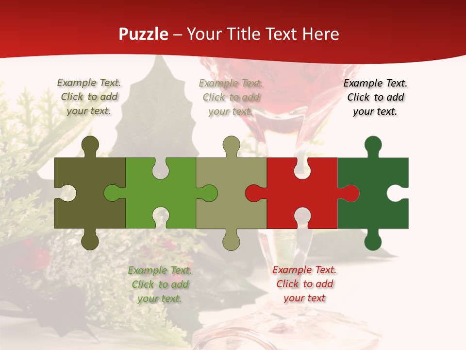 A Glass Of Wine With A Key On The Table PowerPoint Template