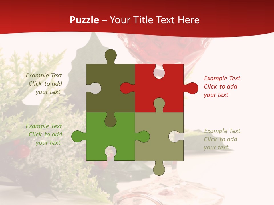 A Glass Of Wine With A Key On The Table PowerPoint Template