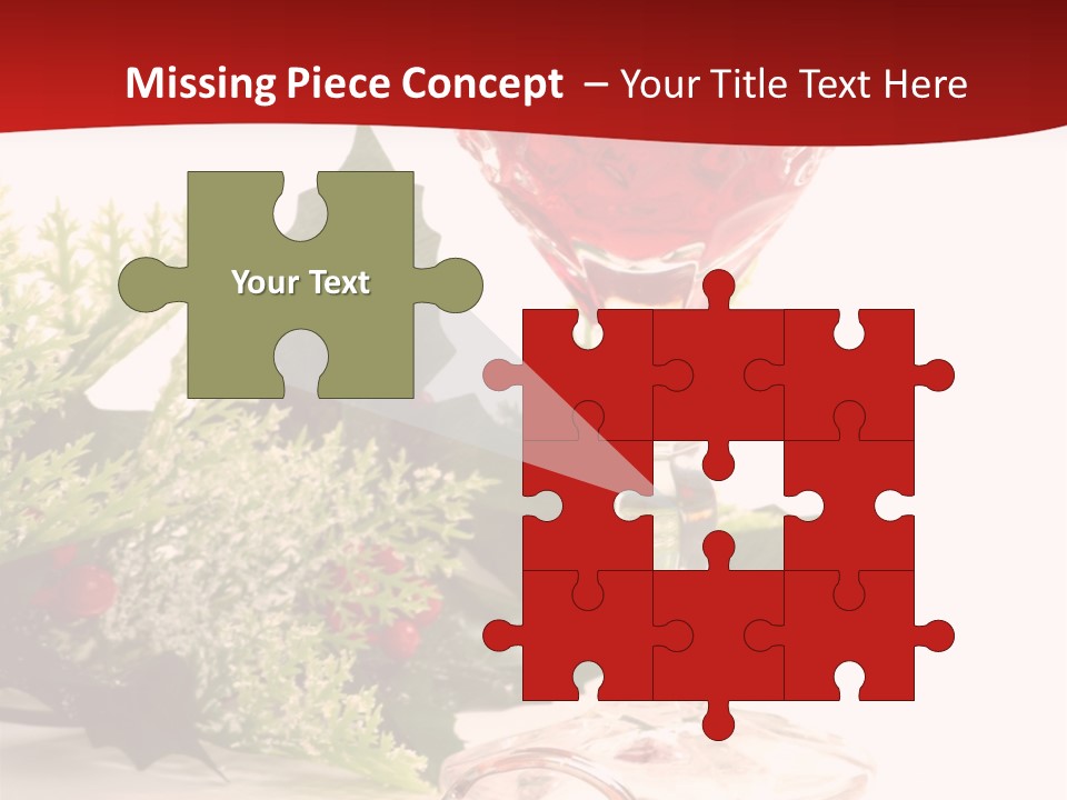 A Glass Of Wine With A Key On The Table PowerPoint Template