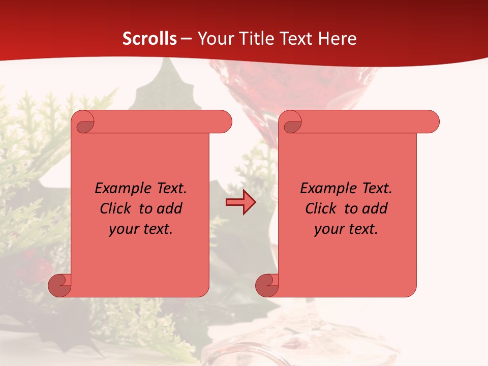 A Glass Of Wine With A Key On The Table PowerPoint Template
