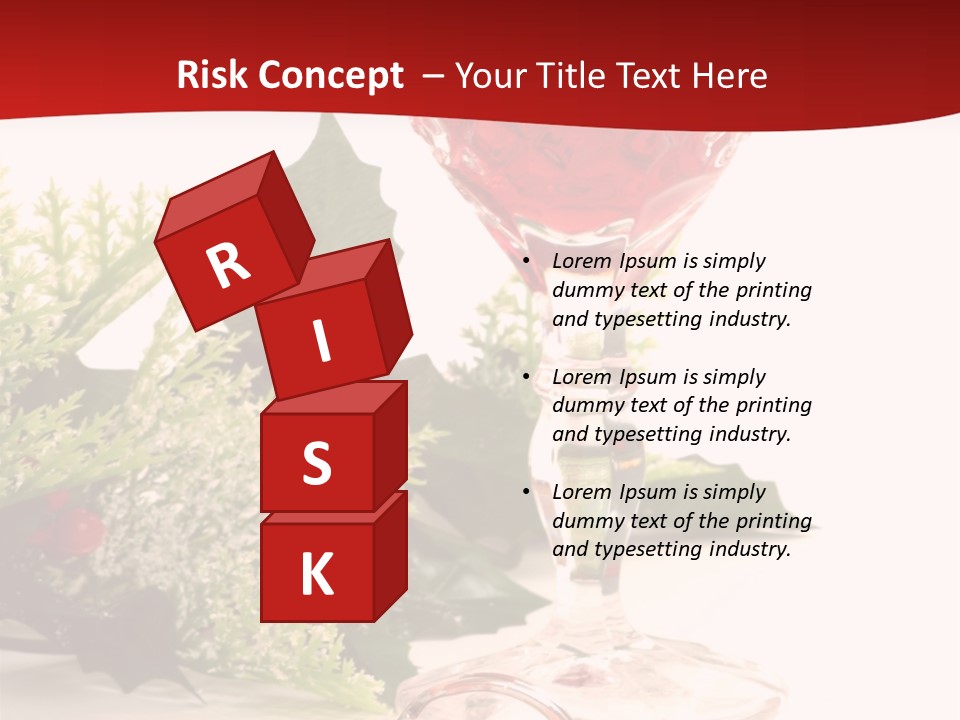 A Glass Of Wine With A Key On The Table PowerPoint Template