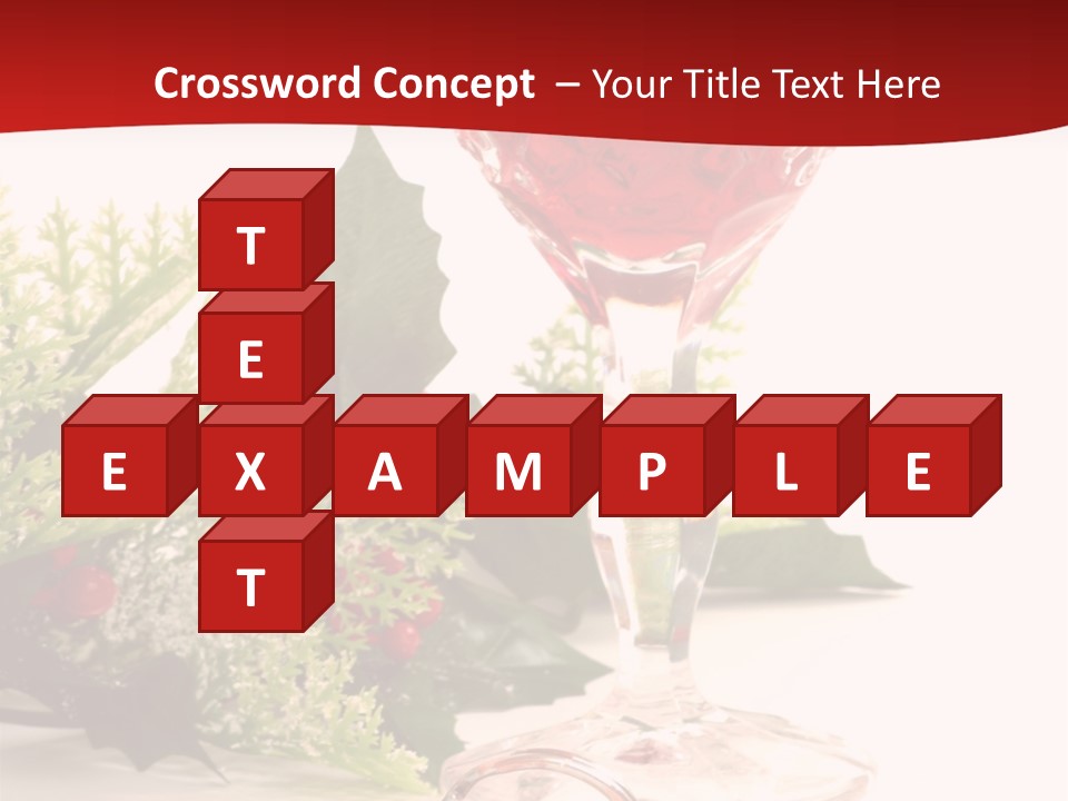 A Glass Of Wine With A Key On The Table PowerPoint Template