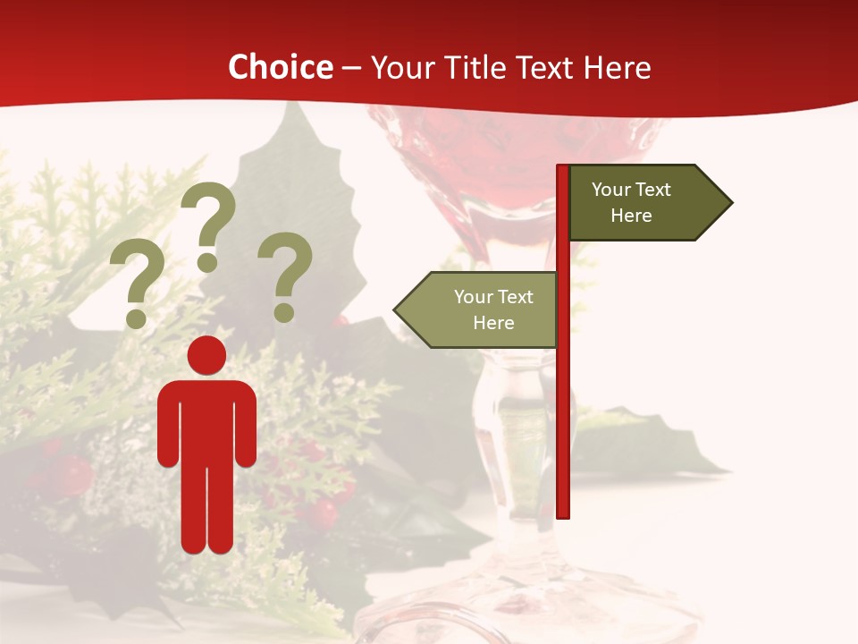 A Glass Of Wine With A Key On The Table PowerPoint Template