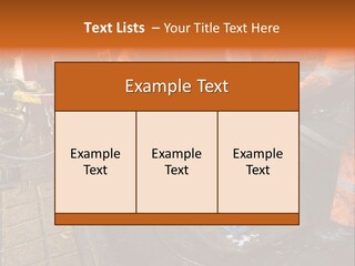 Two Roughnecks Breaking A Connection With Help From Tongs. Offshore Oil Rig. PowerPoint Template