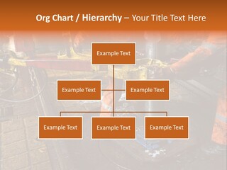 Two Roughnecks Breaking A Connection With Help From Tongs. Offshore Oil Rig. PowerPoint Template