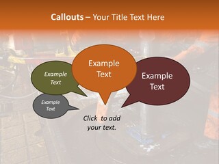 Two Roughnecks Breaking A Connection With Help From Tongs. Offshore Oil Rig. PowerPoint Template