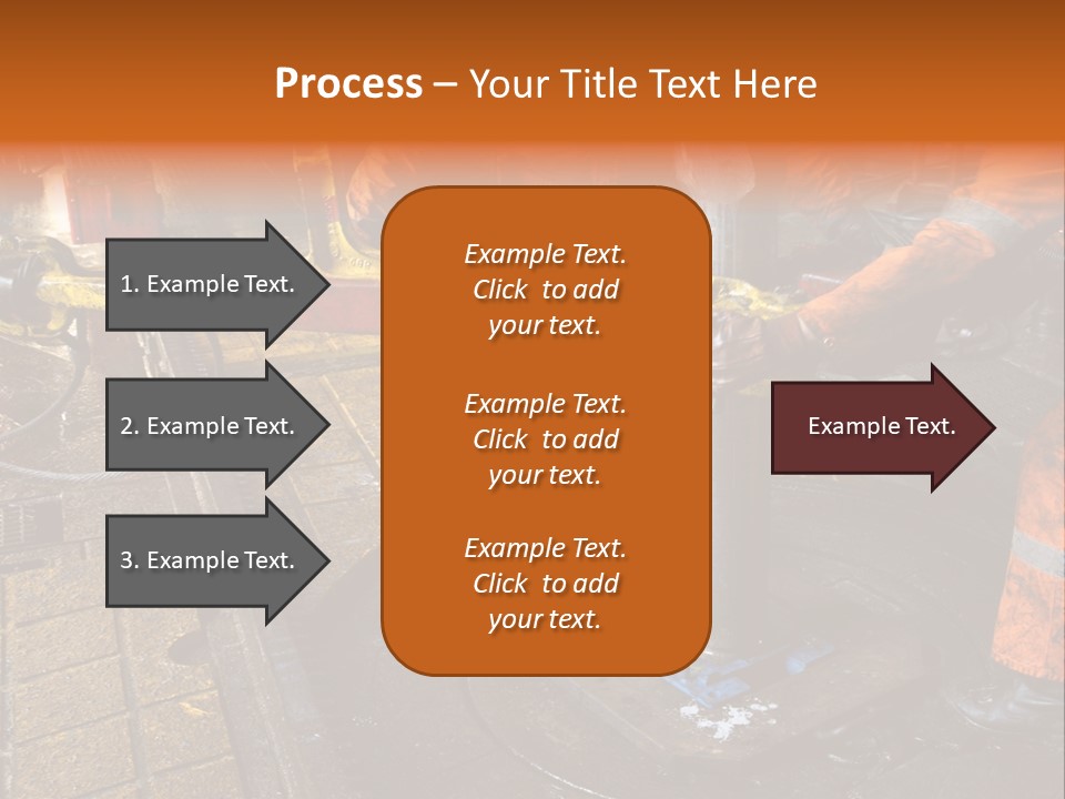 Two Roughnecks Breaking A Connection With Help From Tongs. Offshore Oil Rig. PowerPoint Template