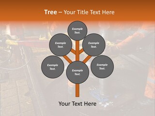 Two Roughnecks Breaking A Connection With Help From Tongs. Offshore Oil Rig. PowerPoint Template