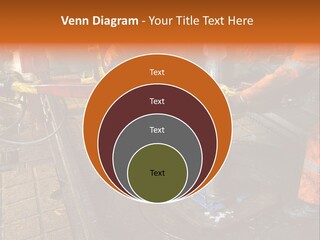 Two Roughnecks Breaking A Connection With Help From Tongs. Offshore Oil Rig. PowerPoint Template
