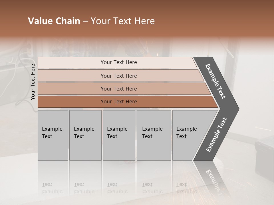 Builder Of Cutting Metal. Sparkles Flying. PowerPoint Template