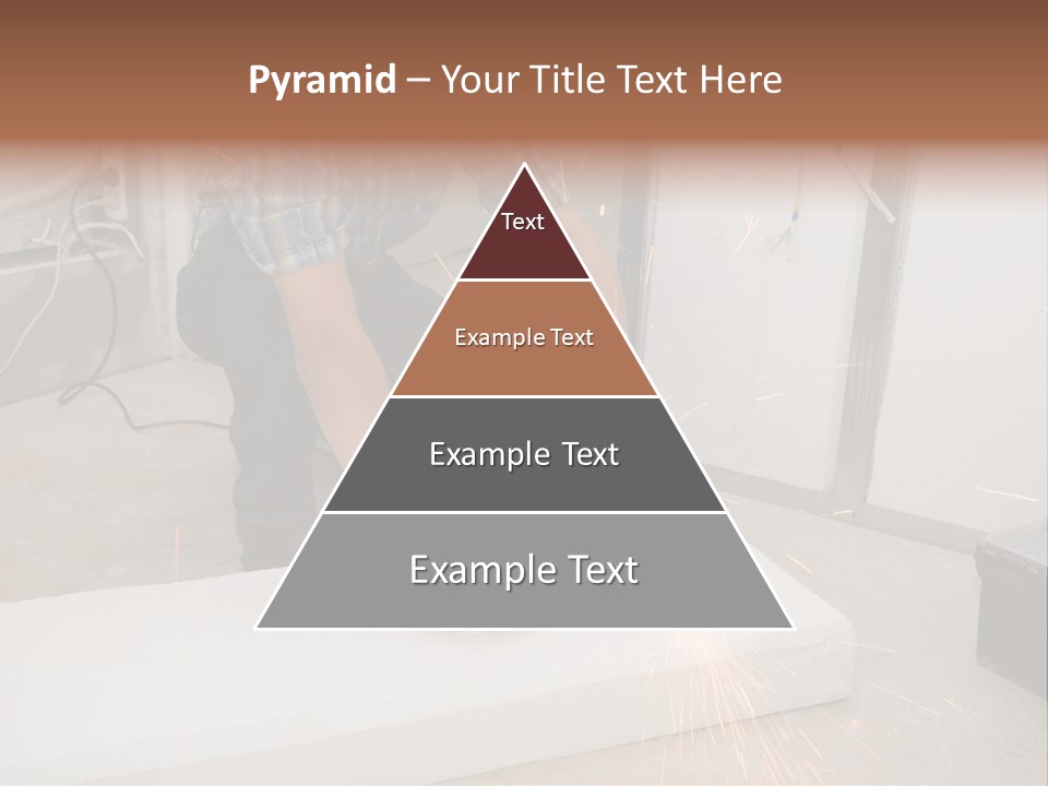 Builder Of Cutting Metal. Sparkles Flying. PowerPoint Template