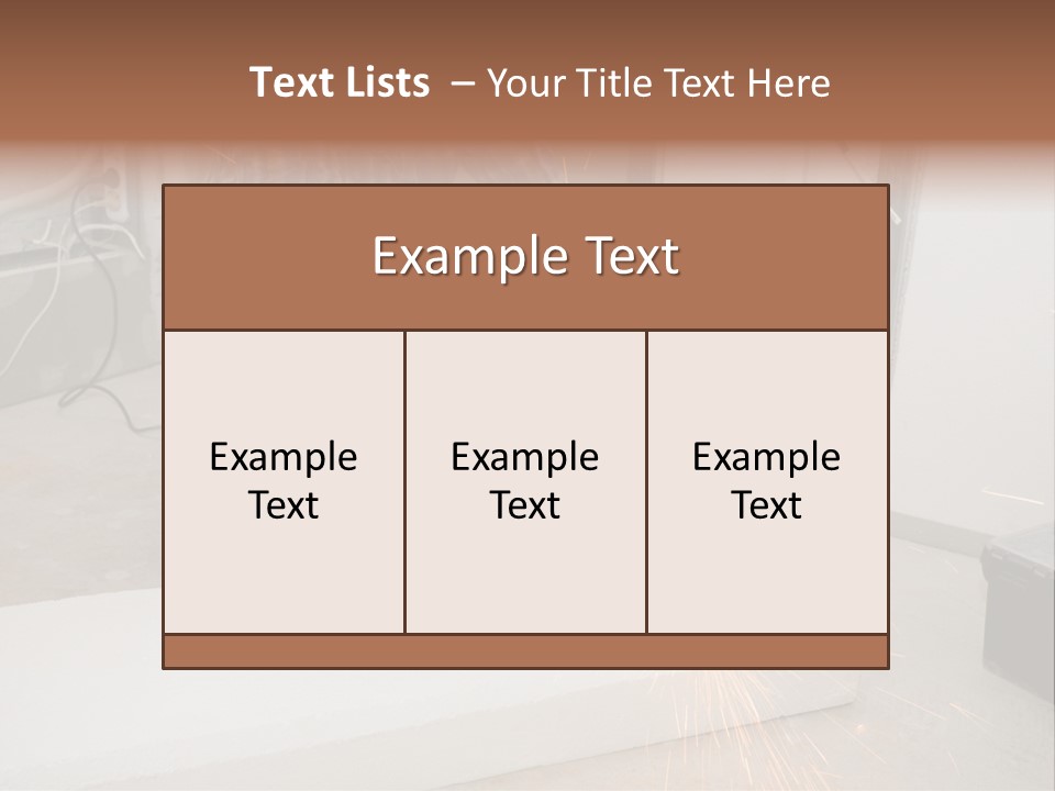 Builder Of Cutting Metal. Sparkles Flying. PowerPoint Template