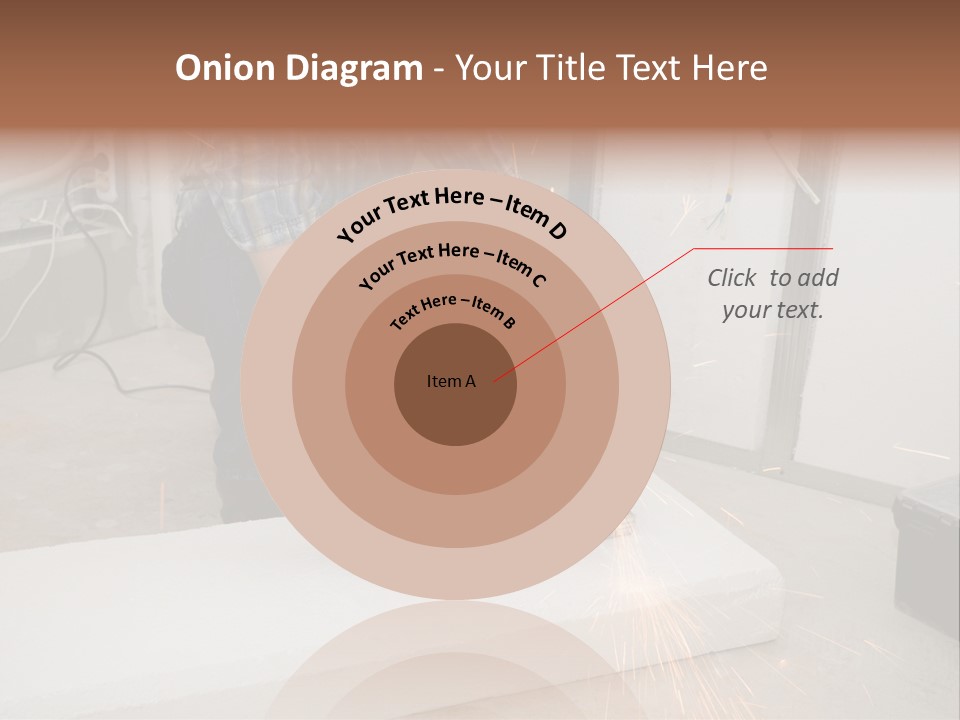 Builder Of Cutting Metal. Sparkles Flying. PowerPoint Template