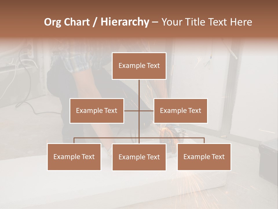 Builder Of Cutting Metal. Sparkles Flying. PowerPoint Template