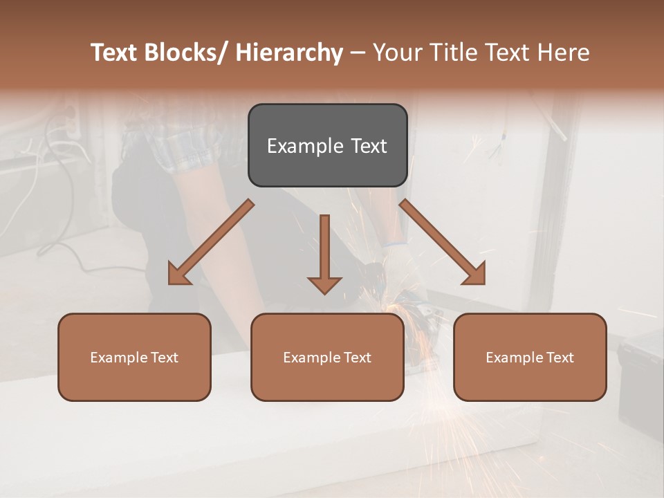 Builder Of Cutting Metal. Sparkles Flying. PowerPoint Template
