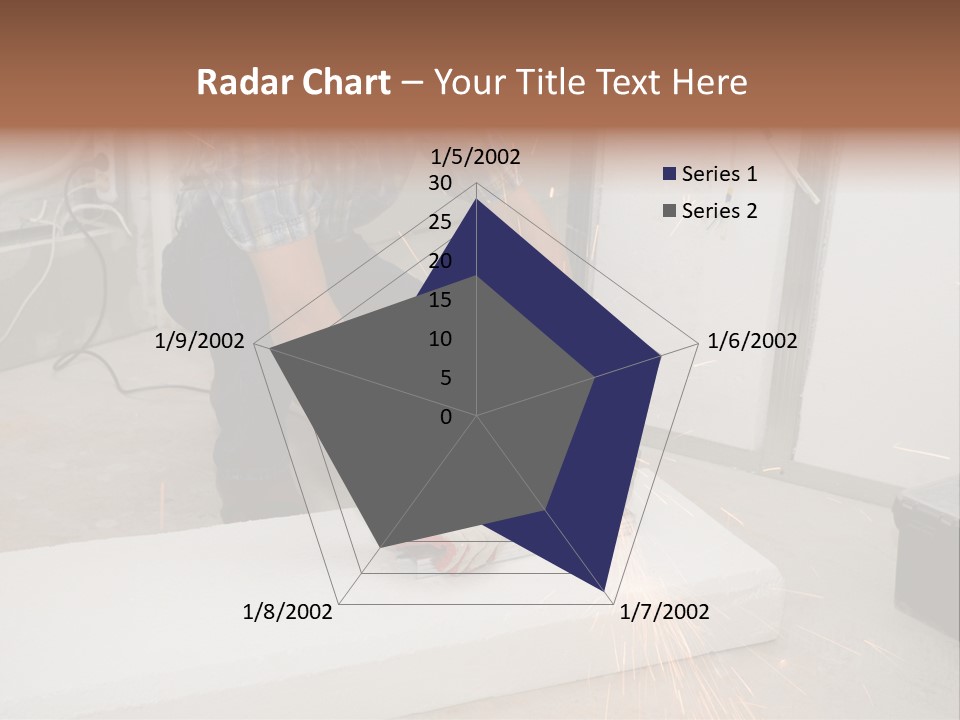 Builder Of Cutting Metal. Sparkles Flying. PowerPoint Template