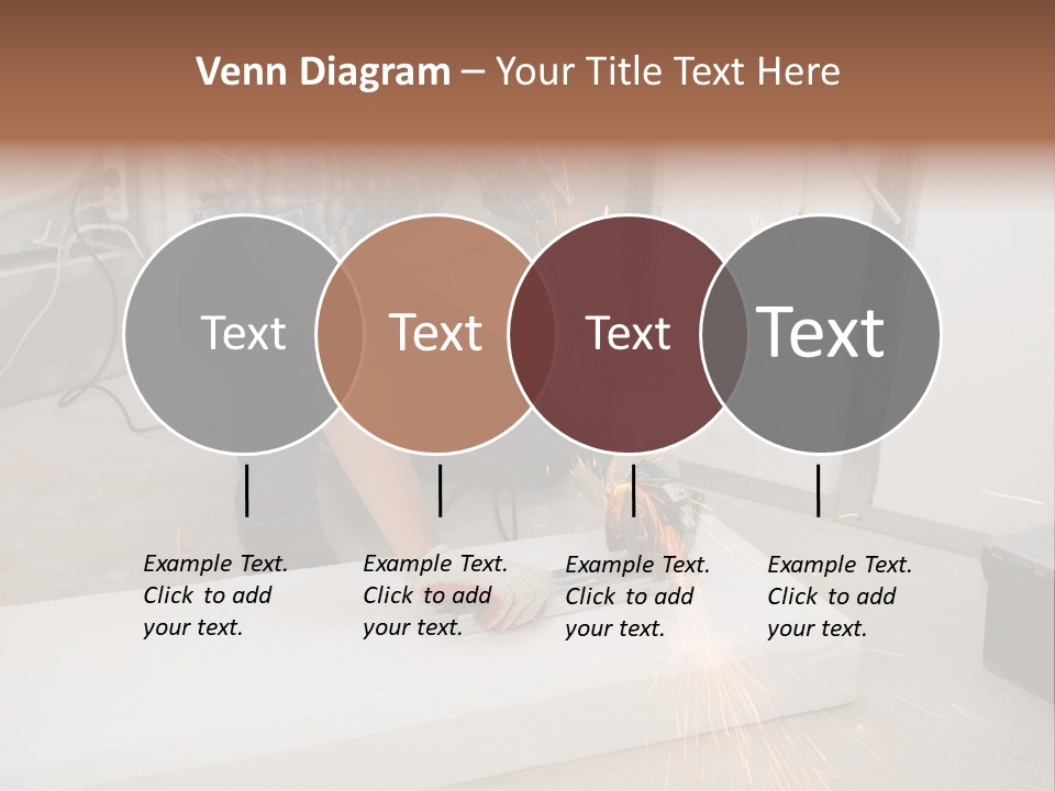 Builder Of Cutting Metal. Sparkles Flying. PowerPoint Template