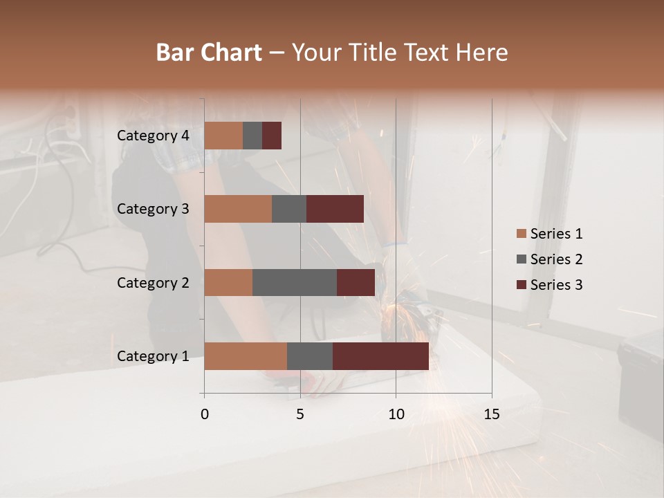 Builder Of Cutting Metal. Sparkles Flying. PowerPoint Template