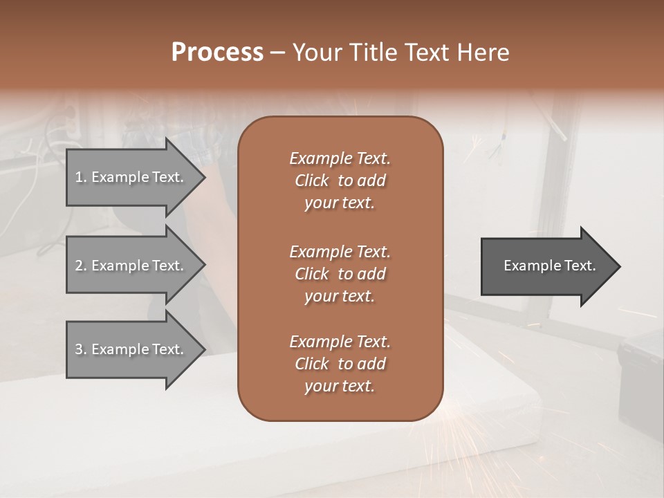 Builder Of Cutting Metal. Sparkles Flying. PowerPoint Template