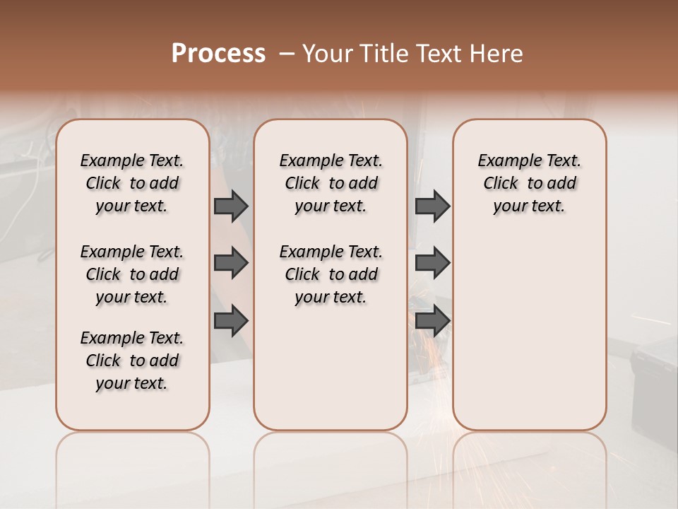 Builder Of Cutting Metal. Sparkles Flying. PowerPoint Template