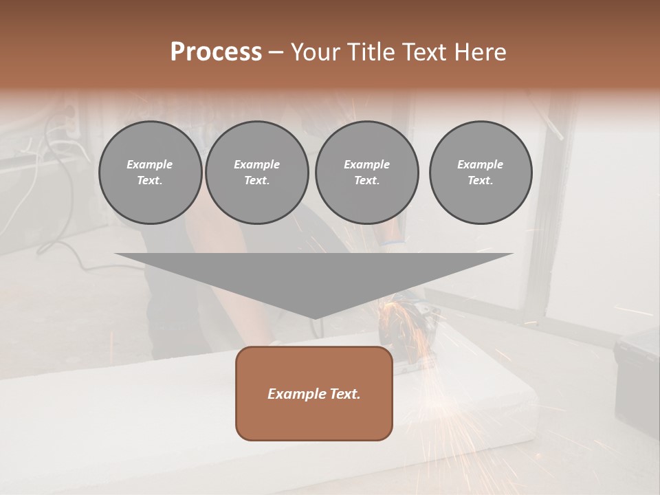 Builder Of Cutting Metal. Sparkles Flying. PowerPoint Template