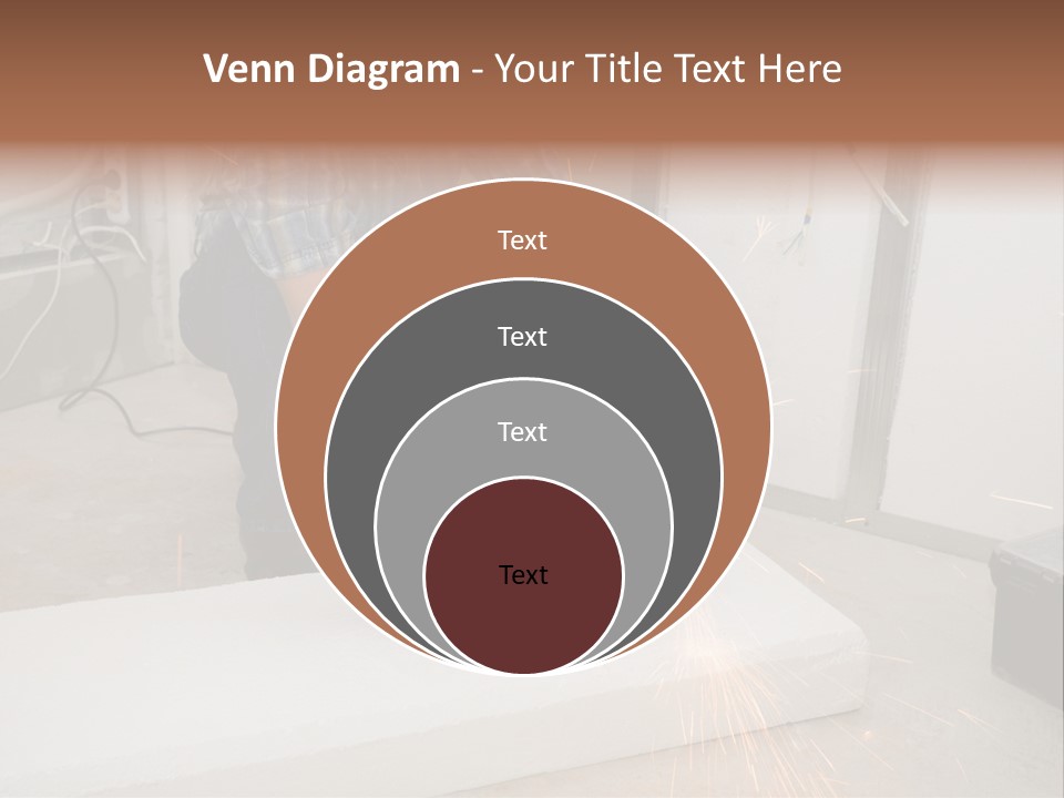 Builder Of Cutting Metal. Sparkles Flying. PowerPoint Template