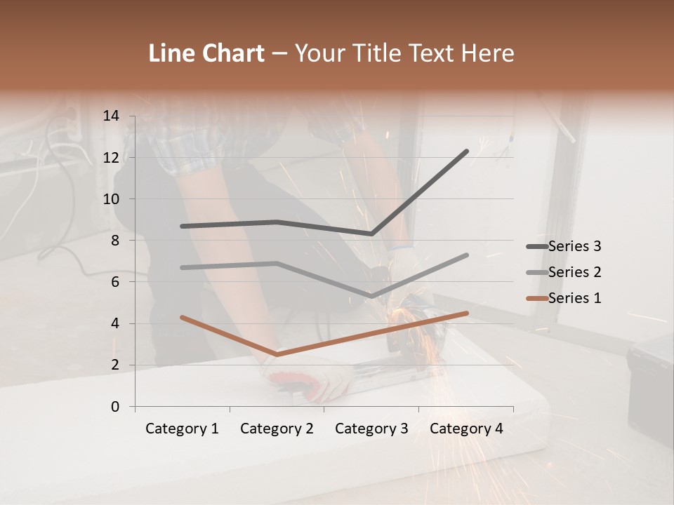 Builder Of Cutting Metal. Sparkles Flying. PowerPoint Template