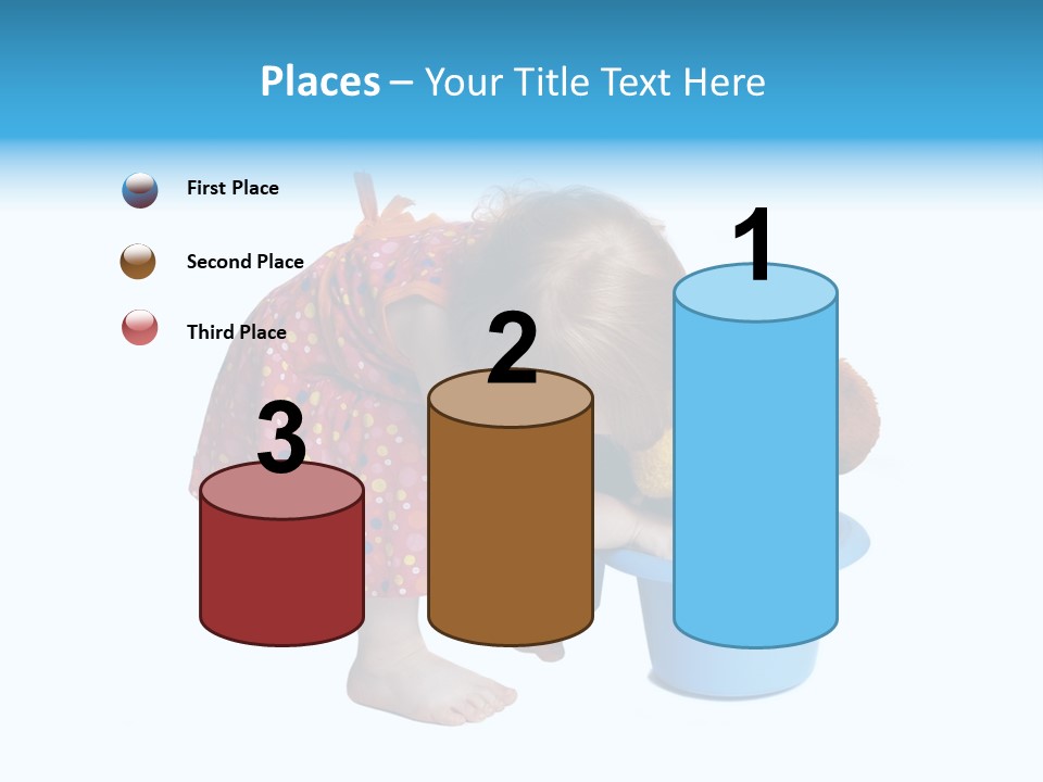 Baby With Pot And Toy PowerPoint Template