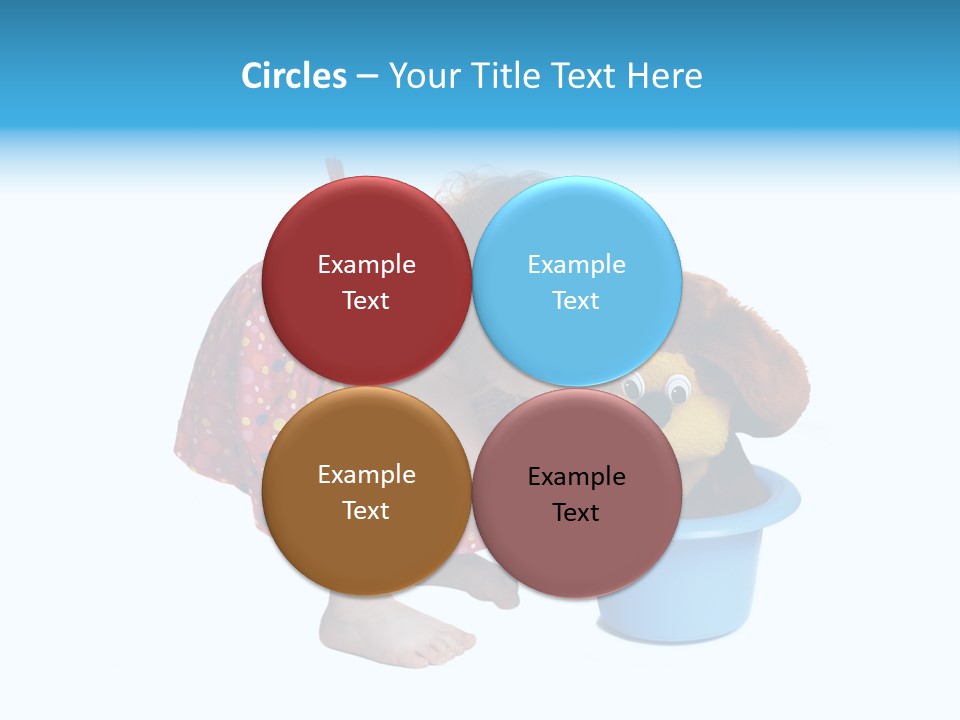 Baby With Pot And Toy PowerPoint Template