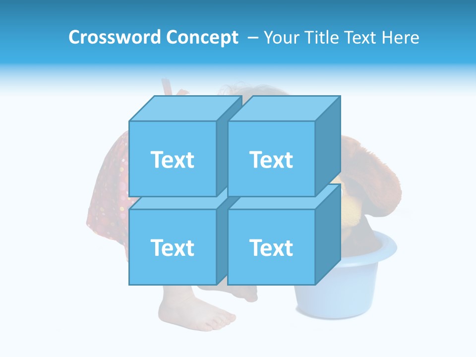 Baby With Pot And Toy PowerPoint Template