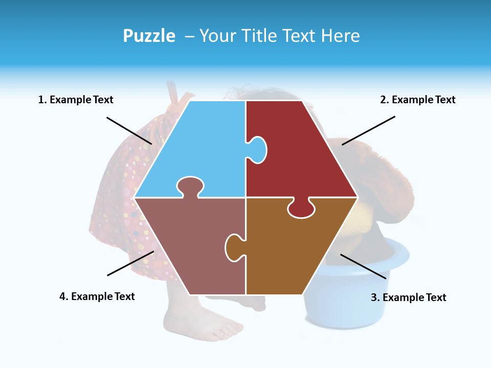 Baby With Pot And Toy PowerPoint Template