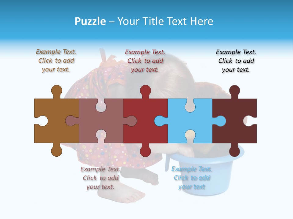 Baby With Pot And Toy PowerPoint Template