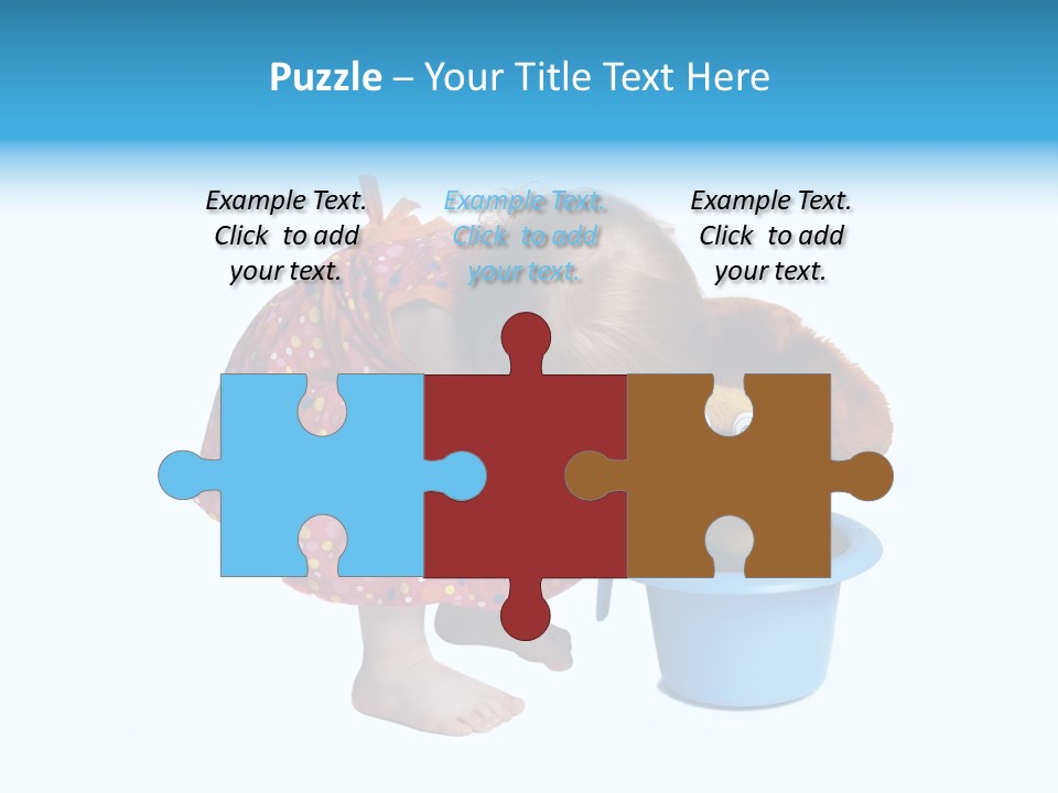 Baby With Pot And Toy PowerPoint Template